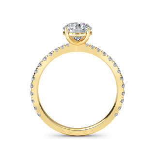 Round Cut Refined Pavé Engagement Ring 1.0 ct