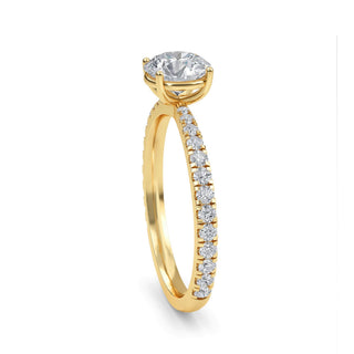Round Cut Refined Pavé Engagement Ring 1.0 ct