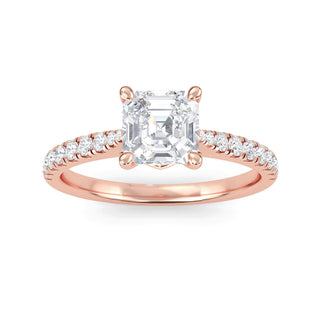 Asscher Cut Signature Pavé Engagement Ring 1.0 ct
