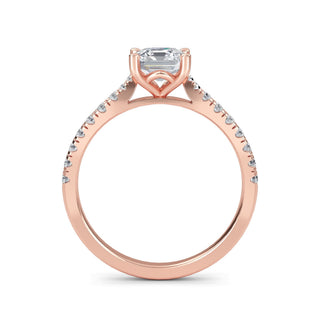Asscher Cut Signature Pavé Engagement Ring 1.0 ct