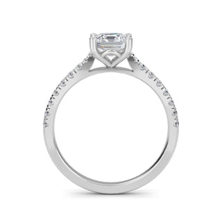 Asscher Cut Signature Pavé Engagement Ring 1.0 ct