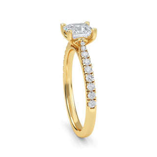 Asscher Cut Signature Pavé Engagement Ring 1.0 ct