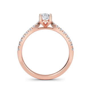Marquise Cut Classic Pavé Engagement Ring 1.0 ct