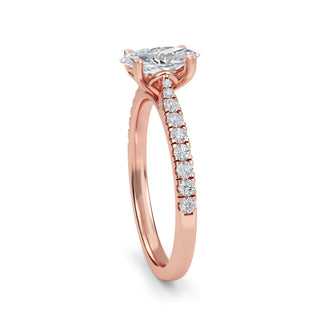 Marquise Cut Classic Pavé Engagement Ring 1.0 ct