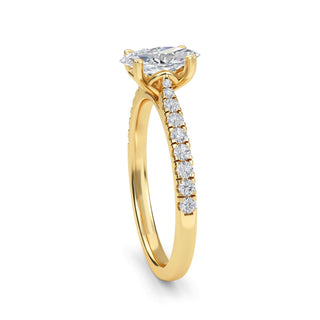 Marquise Cut Classic Pavé Engagement Ring 1.0 ct