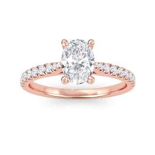 Oval Cut Classic Pavé Engagement Ring 1.0 ct