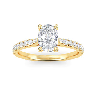 Oval Cut Classic Pavé Engagement Ring 1.0 ct