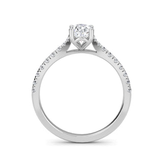 Pear Cut Classic Pavé Engagement Ring 1.0 ct