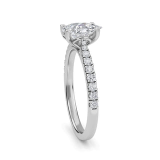 Pear Cut Classic Pavé Engagement Ring 1.0 ct