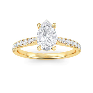 Pear Cut Classic Pavé Engagement Ring 1.0 ct