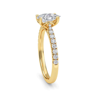 Pear Cut Classic Pavé Engagement Ring 1.0 ct