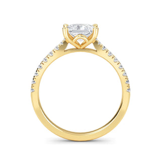 Princess Cut Classic Pavé Engagement Ring 1.0 ct