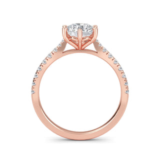 Round Brilliant Classic Pavé Engagement Ring 1.0 ct