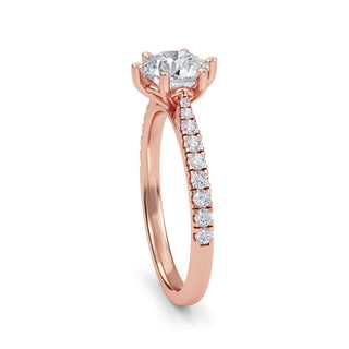 Round Brilliant Classic Pavé Engagement Ring 1.0 ct