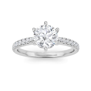 Round Brilliant Classic Pavé Engagement Ring 1.0 ct