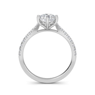 Round Brilliant Classic Pavé Engagement Ring 1.0 ct