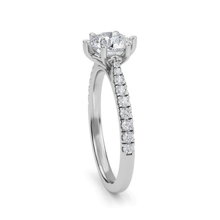 Round Brilliant Classic Pavé Engagement Ring 1.0 ct