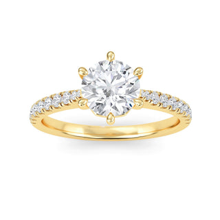 Round Brilliant Classic Pavé Engagement Ring 1.0 ct