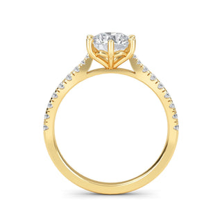 Round Brilliant Classic Pavé Engagement Ring 1.0 ct