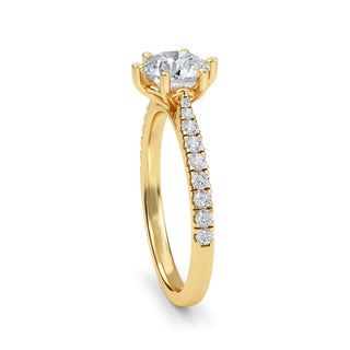 Round Brilliant Classic Pavé Engagement Ring 1.0 ct