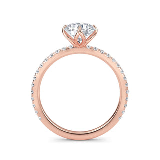 Round Cut Petite Pavé Engagement Ring 1.0 ct