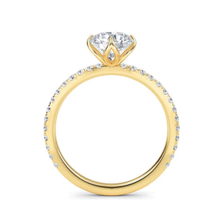 Round Cut Petite Pavé Engagement Ring 1.0 ct