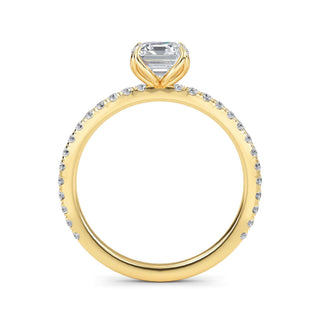 Asscher Cut Slim Pavé Engagement Ring 1.0 ct