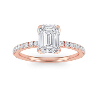 Emerald Refined Pavé Engagement Ring 1.0 ct