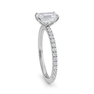 Emerald Refined Pavé Engagement Ring 1.0 ct
