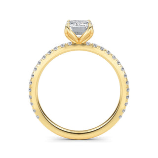 Emerald Refined Pavé Engagement Ring 1.0 ct