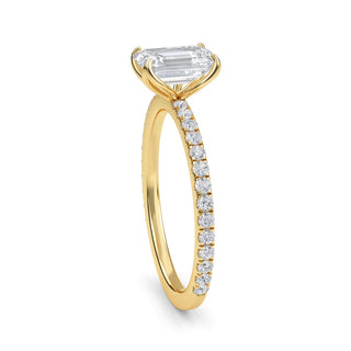 Emerald Refined Pavé Engagement Ring 1.0 ct