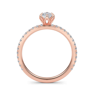Marquise Cut Petite Pavé Engagement Ring 0.5 ct