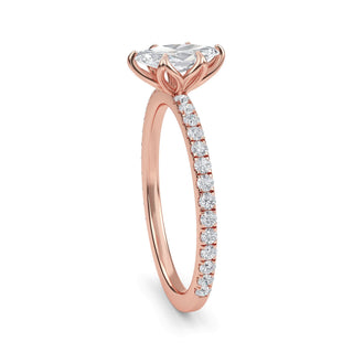 Marquise Cut Petite Pavé Engagement Ring 0.5 ct