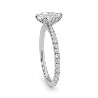 Marquise Cut Petite Pavé Engagement Ring 0.5 ct