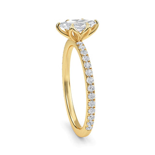 Marquise Cut Petite Pavé Engagement Ring 0.5 ct