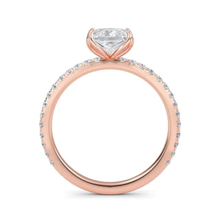 Princess Cut Delicate Pavé Engagement Ring 1.0 ct