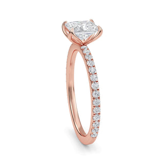 Princess Cut Delicate Pavé Engagement Ring 1.0 ct