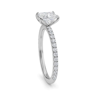 Princess Cut Delicate Pavé Engagement Ring 1.0 ct