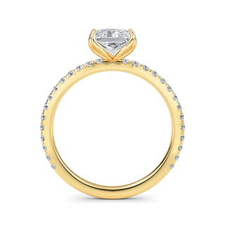 Princess Cut Delicate Pavé Engagement Ring 1.0 ct