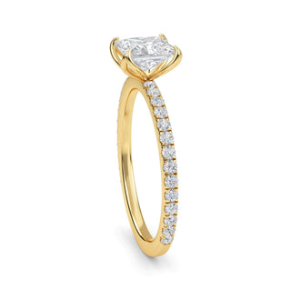 Princess Cut Delicate Pavé Engagement Ring 1.0 ct