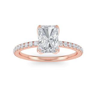 Radiant Cut Petite Pavé Engagement Ring 1.0 ct