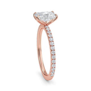 Radiant Cut Petite Pavé Engagement Ring 1.0 ct