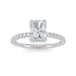 Radiant Cut Petite Pavé Engagement Ring 1.0 ct