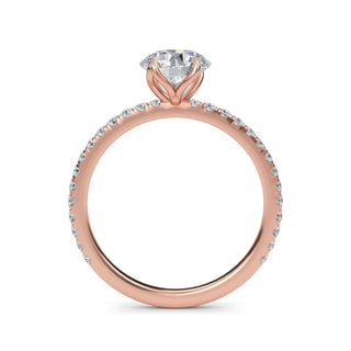 Round Brilliant Petite Pavé Engagement Ring 1.0 ct