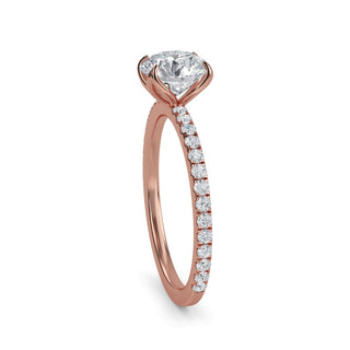 Round Brilliant Petite Pavé Engagement Ring 1.0 ct