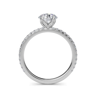 Round Brilliant Petite Pavé Engagement Ring 1.0 ct