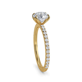 Round Brilliant Petite Pavé Engagement Ring 1.0 ct