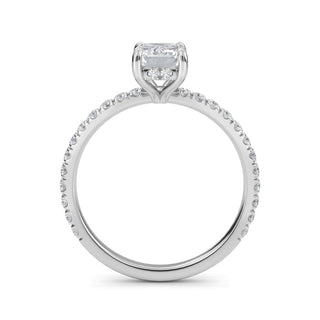 Emerald Cut Petite Pavé Engagement Ring 1.0 ct