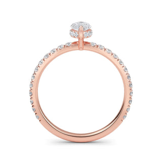 Marquise Cut Slim Petite Pavé Engagement Ring 0.5 ct