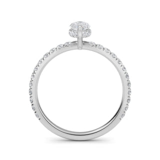 Marquise Cut Slim Petite Pavé Engagement Ring 0.5 ct